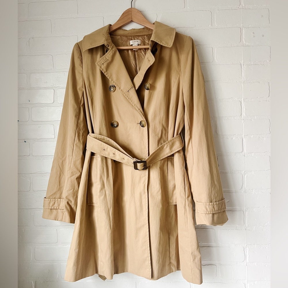🍂 J.Crew Trench Coat – Your Pinterest Capsule Wardrobe Essential! 🍂 size 14
